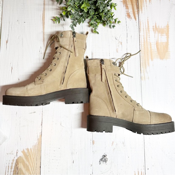 Sam Edelman Junip Brown Combat Lace Up Ankle Boots size US 5 NWOB - Picture 3 of 11
